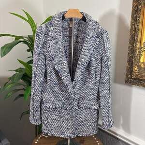 Chico's Tweed Cool Toned Structured Notched-Collar Blazer - Sz 0 or US Sz S